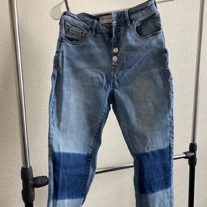 Super High-Rise Skinniest Patched Knee Denim Jeans Pacsun
